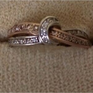 Elegant Rose Gold and gold Women's Ring 10k
